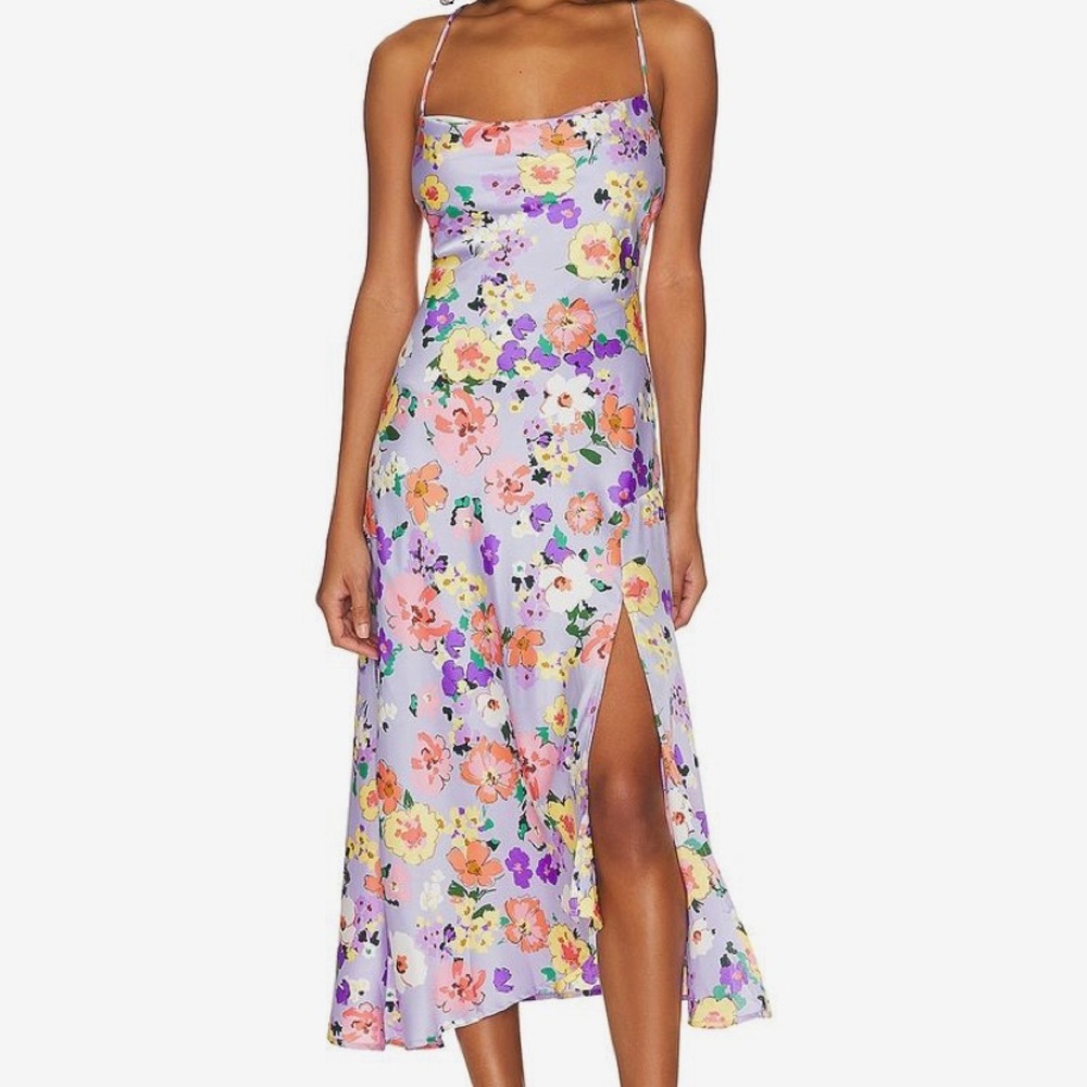 ASTR Gaia Dress in Periwinkle Floral